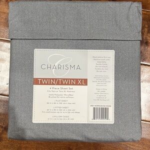 NWT Charisma 4 piece Sheet Set 100% Polyester Microfiber Twin/Twin XL